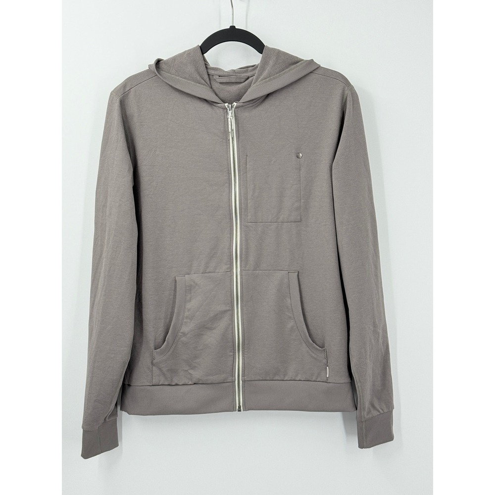 Vuori coronado Performance Full Zip Front Hoodie Mens sz S Grey dreamknit